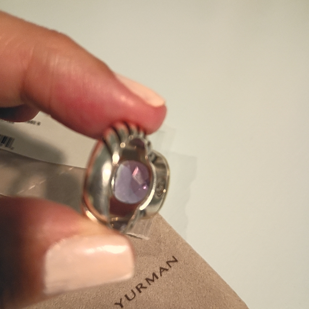 Authentic David Yurman Amethyst large noblesse ring